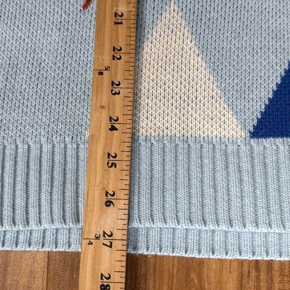 Luxe Sweater Vest Men’s Xl Light Blue Looney Toos Daffy Duck Acrylic Vintage‎ - Picture 5 of 6